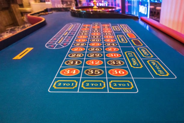 Live dealer roulette table in studio setting